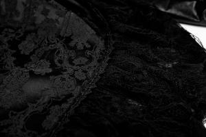 PUNK RAVE SHOP Y-759BK Black vintage patten and draped lace jacket, gothic elegant vampire Punk Rave