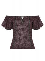 Brown bare shoulders top with...