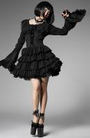 PUNK RAVE SHOP LQ-063 Black sleeveless dress with layers of lace, gothic lolita Punk Rave LQ-063